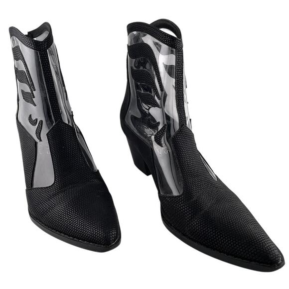 Coconuts by Matisse Faux Leather Black Cowboy Boots Size 9.5M - Picture 2 of 7